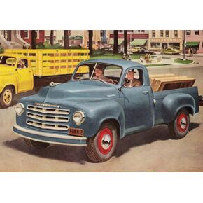 2024 Wall Calendar (Size 8"x12", 12 Months) Studebaker Truck Vintage Commercial Poster Classic Cars