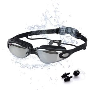 نظارات السباحة نظارات السباحة الكبار الرجال النساء مكافحة الضباب لا تسرب الأشعة فوق البنفسجية حماية سبلاش مع مشبك الأنف سدادات الأذن in Kuwait