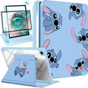 Trendy Fan for Galaxy Tab A8 Case 10.5 inch 2022 for Boys Kids Teen Girls Cartoon Cute Kawaii 360° Rotating Folio Stand Pencil Holder for Samsung Galaxy Tablet A8 Case SM-X200/X205/X207,Blue