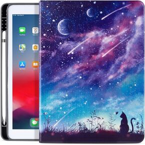 iPad 9th Generation Case for Girls, 8th Gen 2020 Cover /7th iPad 2019 Cover for Kids, 10.2 Inch iPad Case with Premium Adjustable Viewing Stand, Auto Awake/Sleep (Leopard Cheetah)