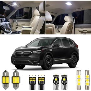 11 Piece 6000K White CRV HRV LED Interior Light Kit Package Replacement for Honda CR-V HR-V 2013 2014 2015 2016 2017 2018 2019 2020 2021, with Placement Diagram and Install Tool