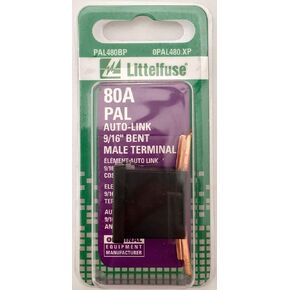 Littelfuse 0PAL480.XP PAL 9/16 Bent 32 Volt 80 Amp Carded Auto Link Fuse