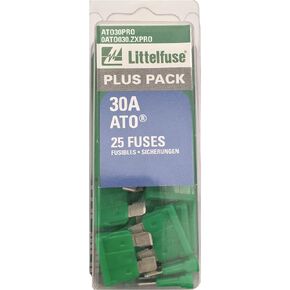Littelfuse ATO30PRO ATO BP PRO Fast-Acting Automotive Blade Fuse - 25 Piece