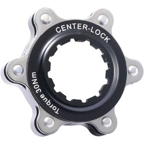 Aluminum Center-Lock hubs to 6-Bolt Disc Brake Rotor Adapter for Converting Shimano Center-Lock hubs to fit 6-Bolts Rotors,Center-Lock Adapter for 12mm Thru-Axle Hub,fit 6 Rotors,QR Compatible versio