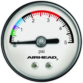 Airhead Pressure Gauge, White/Black (AHPG-1)