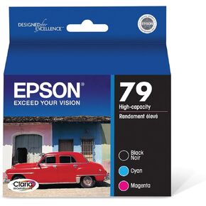 EPSON 79 Claria Hi-Definition Ink Standard Capacity 3 Color Cartridge Combo Pack (T079920-S) Works with Artisan 1430, Stylus Photo 1400