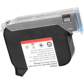 Original Ink Cartridge for 1580P1 Handheld Inkjet Printer, Quick-Drying Ink Replacement 42ml, Black Inkjet Ink Cartridge for Handheld Printer, Inkjet Coder Cartridge for Various Materials