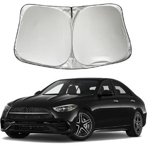 Car Windshield Sun Shade Sunshade Compatible with Mercedes Benz C Class C300 W205 C250 C400 2015-2021 GLA GLA 250 GLA250 2021-2024 Accessories, Car Front Window Sun Shield