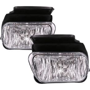 Driving Fog Lights Lamps Compatible with Chevy Silverado 2003 2004 2005 2006 2007 Avalanche 2002-2006 Clear Lens