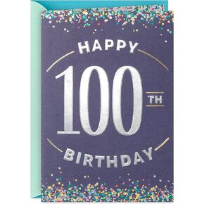 Hallmark 100th Birthday Card (100 Years Amazing)