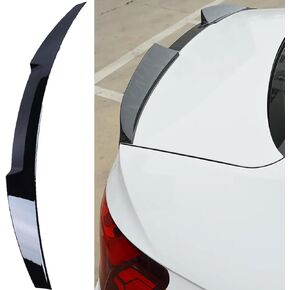 جناح سبويلر لغطاء صندوق السيارة متوافق مع Audi A4 S4 SLine B9 Premium Plus Prestig 2023 2022 2021 2020 2019 2018 2017 أسود لامع M3 Style Trunk Spoiler الجناح الخلفي in Kuwait