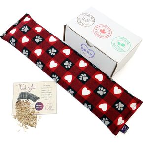 Microwave Heating Pad 19x5 Microwavable Hot Cold Pack for Pain Relief Reusable Oats Bean Bag Weighted Moist Heat for Neck, Shoulder, Cramps, Back Warm Compress. Dogs on Blue Pattern, Option 22