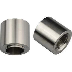 أنثى 1/4 NPT Weld On Bung، تركيب خزان وقود Bung قابل للحام 1/4 بوصة، حزمة من 2، الفولاذ المقاوم للصدأ الطبيعي