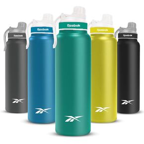 Reebok Athletic Stainless Steel Water Bottle - Insulated Water Bottle 32 oz With Chug Lid - Double Wall Vacuum Insulated Sports Water Bottle, BPA Free in Kuwait