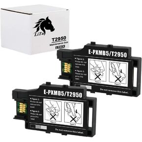 WF-100 Maintenance Box, T2950 Maintenance Box Waste Ink Tank Remanufactured for Workforce WF-100 WF-110 EC-C110 Wireless Mobile Printer 2 Pack
