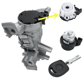 1K0905851B أسطوانة قفل مفتاح الإشعال مناسبة لـ 2003-2013 Volkswagen VW Golf Jetta MK5 Audi A3 TT R8 يستبدل 1K0905865 5Q0905865A قفل توجيه مفتاح الإشعال مع مفتاح in Kuwait