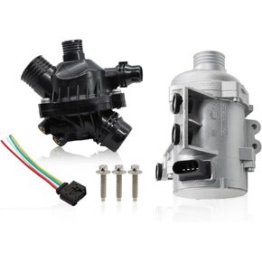 Compatible Thermostat Housing Assembly Wire Bolt and Electric Engine Water Pump for 128i 325i 328i 525i 528i 530i X3 X5 Z4 11517586925