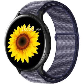 20mm Nylon Sport Quick Release Bands Compatible with Samsung Galaxy Watch 42mm/Active2 44mm 40mm/Gear Sport/Gear S2 Classic/Garmin Vivoactive 3/Forerunner 645/Ticwatch for Women & Men