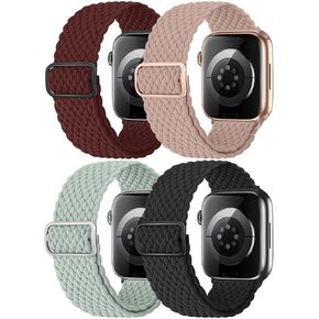 Stretchy Solo Loop Adjustable Bands: Solo Loop Band Compatible with Apple Watch Band 38mm 40mm 41mm 42mm 44mm 45mm 49mm, Women Men Elastic Braided Nylon Straps Ultra iWatch Series SE 8 7 6 5 4 3 2 1 in Saudi Arabia