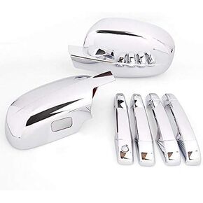 ABS Chrome Side Door Handle Cover and Full Mirror Cover for 2007-2013 Chevy Avalanche Silverado Suburban Tahoe GMC Yukon Sierra