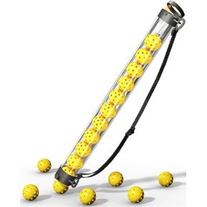 PalProt® Pickleball Picker Upper Tube Retriever: Portable Collector with Adjustable Strap & Hanging Hooks - Any Angle Pick Up MAX-12 Pickle Balls Hopper with Top-Access-System in Kuwait