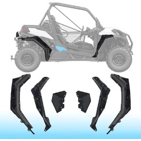 Extended Fender Flares Compatible with 2018-2023 Can-Am Maverick Trail 800 1000, Sport/Sport Max 1000 Accessories Front & Rear Mud Flaps Mud Guards Replacement for 715004958/715004959 (6PCS)