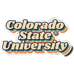 Desert Cactus Colorado State University Rams Vinyl Decal Laptop Water Bottle Car Scrapbook (70's Name Sticker)