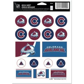 ورقة ملصق WinCraft NHL Colorado Avalanche مقاس 12.7 سم × 17.78 سم