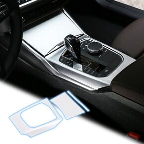 Car Center Console Gear Shift Panel Cover Trim Compatible for BMW 3 Series 3GT G20 G21 G22 G23 G26 G28 2019 2020 2021 2022 2023 2024 Interior Accessories (ABS Plastic, Carbon Fiber)