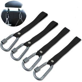 Headrest Hooks for Car - Backseat Hanger Hook for Your Purse, Bags, Umbrellas, Clothes, Water Bottle, Keys Interior Car Seat Organizer, Multi-Purpose Hanging Organizers/Storage Hooks (Black)
