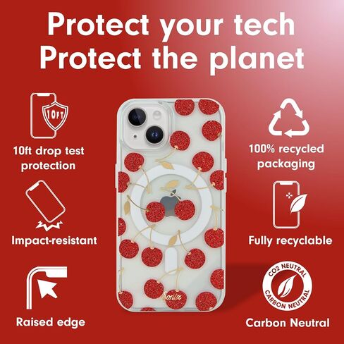 Sonix Case for iPhone 15, 14, 13 | Compatible with MagSafe | 10ft Drop Tested | Cherry on Top in Kuwait