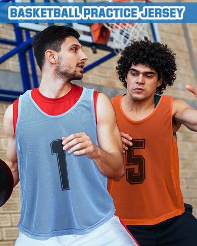 48 Pcs Pinnies for Sports Double Soccer Penny Soccer Pinnies Scrimmage Vests Mesh Basketball Team Practice Jersey in Saudi Arabia