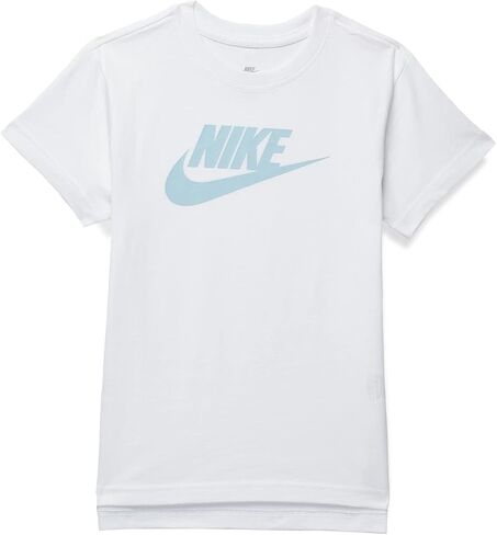 Nike Girl's NSW Tee DPTL Basic Futura (Little Kids/Big Kids) White/Ocean Bliss XL (18-20 Big Kid) in Saudi Arabia