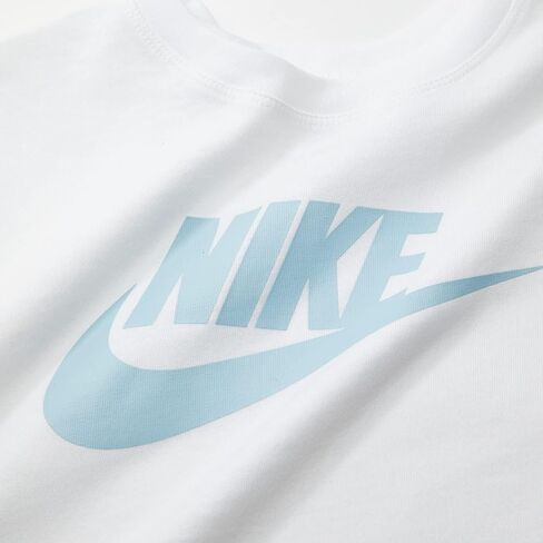 Nike Girl's NSW Tee DPTL Basic Futura (Little Kids/Big Kids) White/Ocean Bliss XL (18-20 Big Kid) in Saudi Arabia