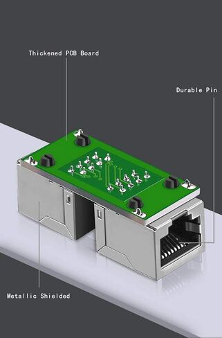 مقرنة إيثرنت، مقرنة RJ45، مقرنة RJ45 مضمنة، مقرنة شبكة، لموصل موسع كابل إيثرنت Cat7/Cat6/Cat5e/cat5 - أنثى إلى أنثى، أسود 10 عبوات in Kuwait