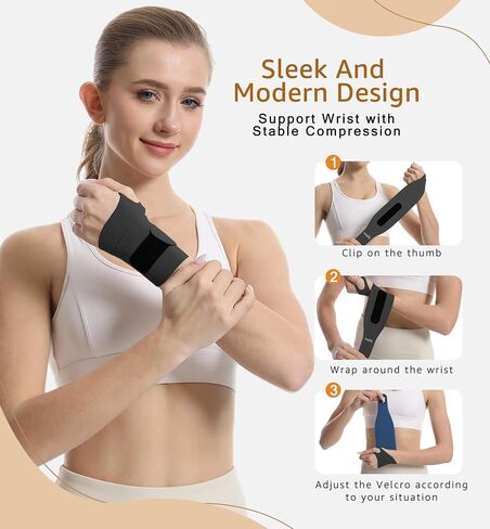 Ultra Thin and Soft Wrist Brace Wrist Wraps for Men and Women, Adjustable Wrist Support for Basketball Tennis Badminton Yoga Carpal Tunnel Syndrome, Pack of 2 (Black) in Saudi Arabia