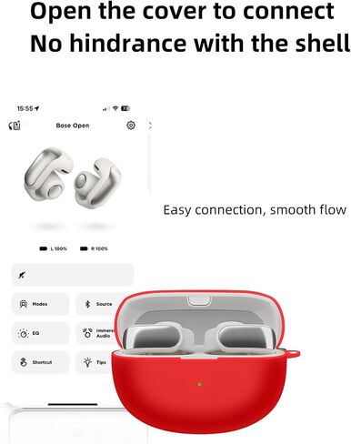 [3 في 1] حافظة سيليكون TSVSXS متوافقة مع سماعات الأذن Bose Ultra Open، غطاء واقي ناعم لسماعات الأذن اللاسلكية Bose Open Ear مع سلسلة مفاتيح مجموعة التنظيف in Kuwait