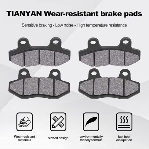 وسائد فرامل FA86 متوافقة مع HYOSUNG GT250 R 2006-2012، GT650/GV650/GT650R/GT125/GT125R 2006-2011، 150cc 200cc 250cc ATV Dirt Bike Pit Bike Go Kart 4 قطع in Kuwait