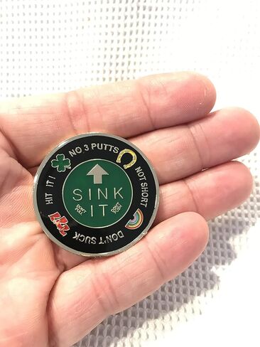 Sink-It علامة كرة الجولف لوضع أداة محاذاة العملة المعدنية والتحفيز والفكاهة للاعبي الغولف الشباب أو البالغين in Kuwait