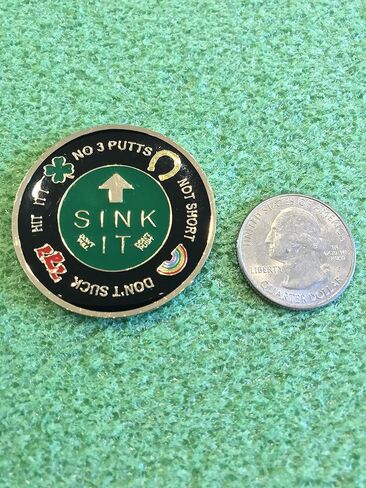 Sink-It علامة كرة الجولف لوضع أداة محاذاة العملة المعدنية والتحفيز والفكاهة للاعبي الغولف الشباب أو البالغين in Kuwait