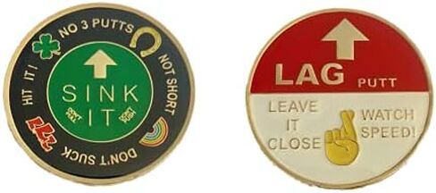 Sink-It علامة كرة الجولف لوضع أداة محاذاة العملة المعدنية والتحفيز والفكاهة للاعبي الغولف الشباب أو البالغين in Kuwait