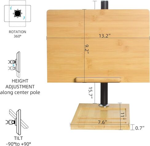 wishacc Laptop Stand Wood Adjustable Height with Phone Slot Holder, Laptop Raised Stand for Desk, Laptop Riser Stand of Elevated Stand, Tall, Strong and Airflow Even for 17 inch (13.2 x 9.2 inches) in Saudi Arabia