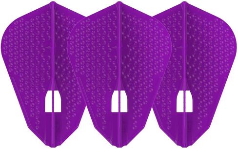 Dart Flights: L9d PRO Fantail Shape - Dimple Texture - for Soft Tip and Steel Tip Darts - Deep Purple in Kuwait
