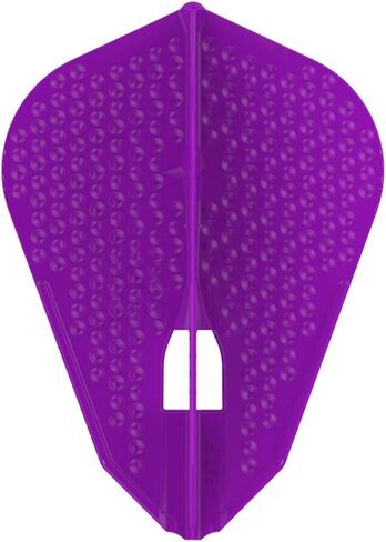 Dart Flights: L9d PRO Fantail Shape - Dimple Texture - for Soft Tip and Steel Tip Darts - Deep Purple in Kuwait