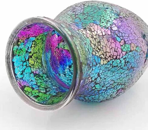 مزهرية من الزجاج الفسيفسائي باللون الأرجواني مقاس 7.8 بوصة in Kuwait