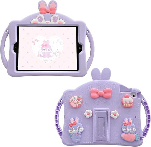 iPad Mini 6th Generation Case for Kids,HDTOP iPad Mini 6 Case Kid 8.3 inch 2021 with Shoulder Strap & Handle Kickstand,Shockproof Protective Cute Cover for iPad Mini 6 (Purple) in Saudi Arabia
