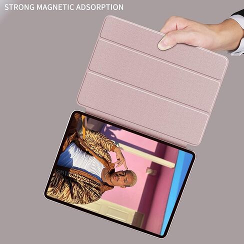 kenke Case for iPad Air 5th Generation 2022 / iPad Air 4th Generation 2020, Rebound Magnetic Smart Cover with Clasp, Auto Sleep/Wake Slim Trifold Stand Case for iPad Air 5/4 10.9 Inch, Gray White in Kuwait