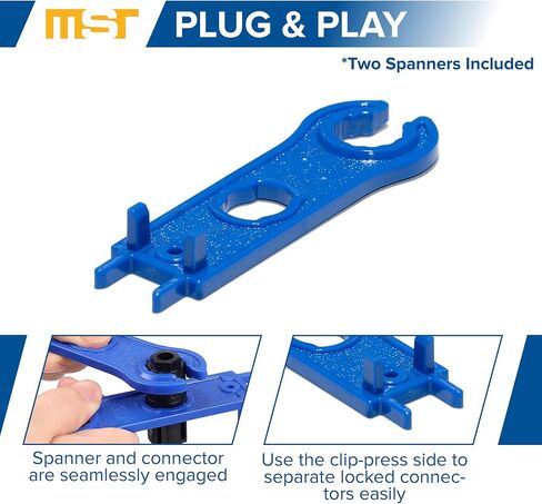Solar Connector with Spanners IP68 Waterproof Solar Panel Cable Connectors -Inspected & Kitted in The US, Male/Female 24 Pairs (10-14AWG) (6 Pairs - 12 Pcs) in Saudi Arabia