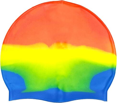 قبعة سباحة من السيليكون للأطفال، قبعة سباحة مرنة للأولاد والبنات مقاومة للماء، رائعة للشعر القصير والطويل in Kuwait