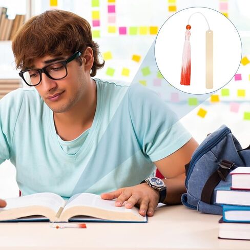 UNICRAFTALE 4 قطع 145 سم من الفولاذ المقاوم للصدأ إشارات مرجعية فارغة علامات مرجعية مصقولة مع عقدة صينية شرابة قلادة زخرفة معدنية مستطيلة فارغة إشارات مرجعية، لون الفولاذ المقاوم للصدأ in Kuwait